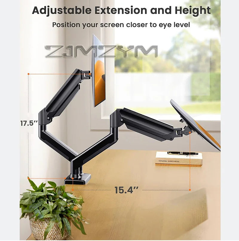 32-inch Adjustable Dual-screen Monitor Stand, The Holder Supports 360° Screen Rotatable, Bracket Suitable for Home Office